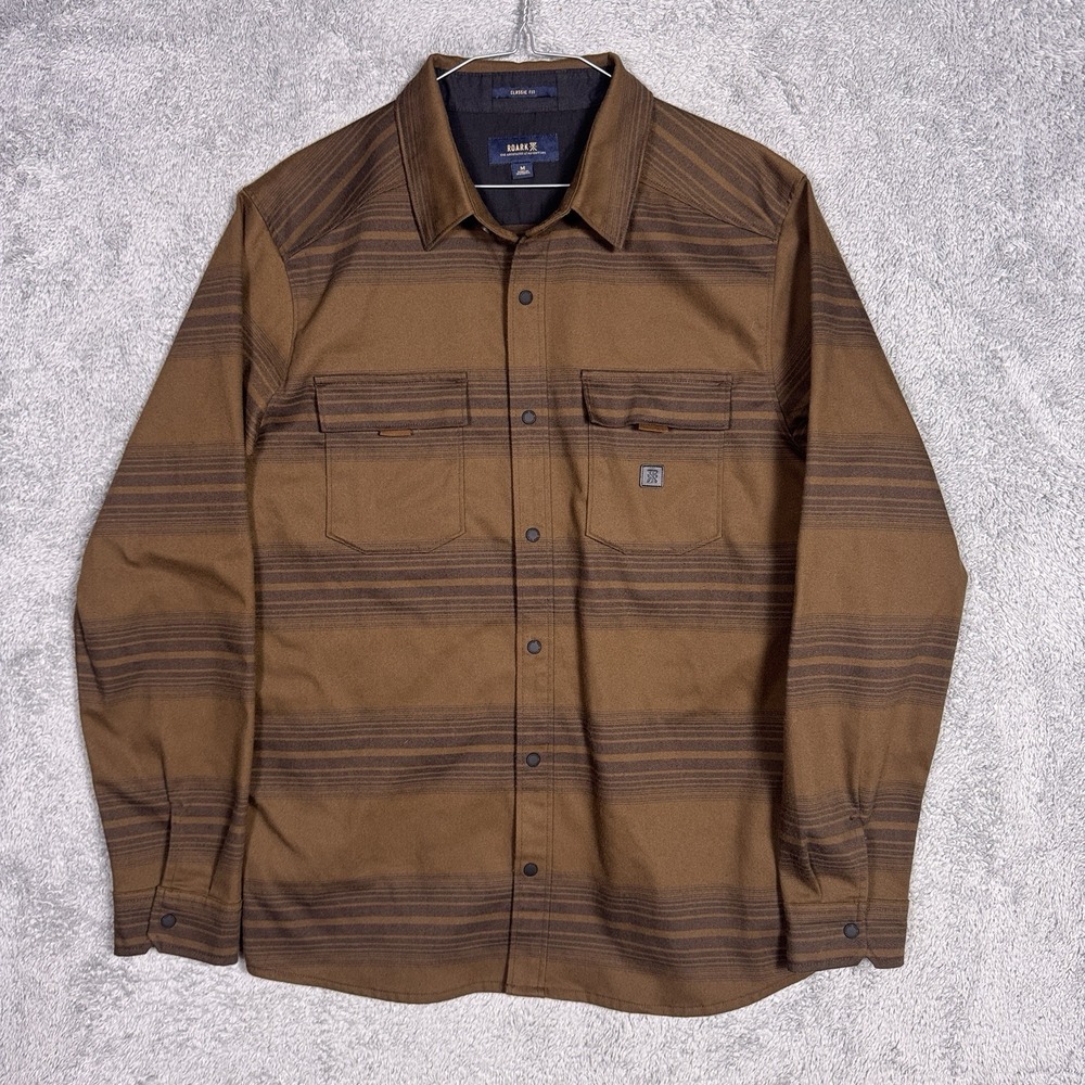 Roark Shirt Mens M Classic Fit Diablo Flannel Shacket Blanket Snap Hike RW452